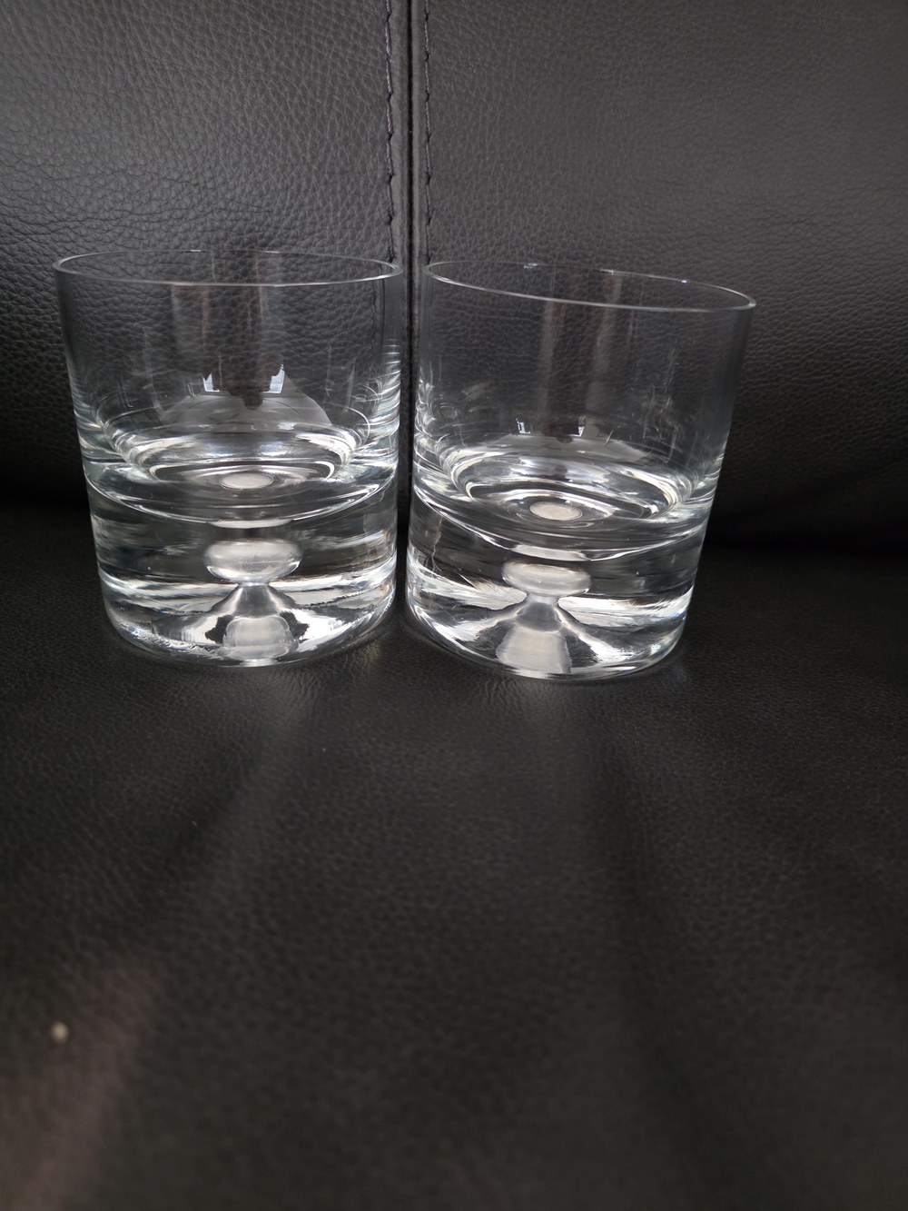 Krosno Crate & Barrel Clear Double-Walled Rocks Glasses - Set of 2